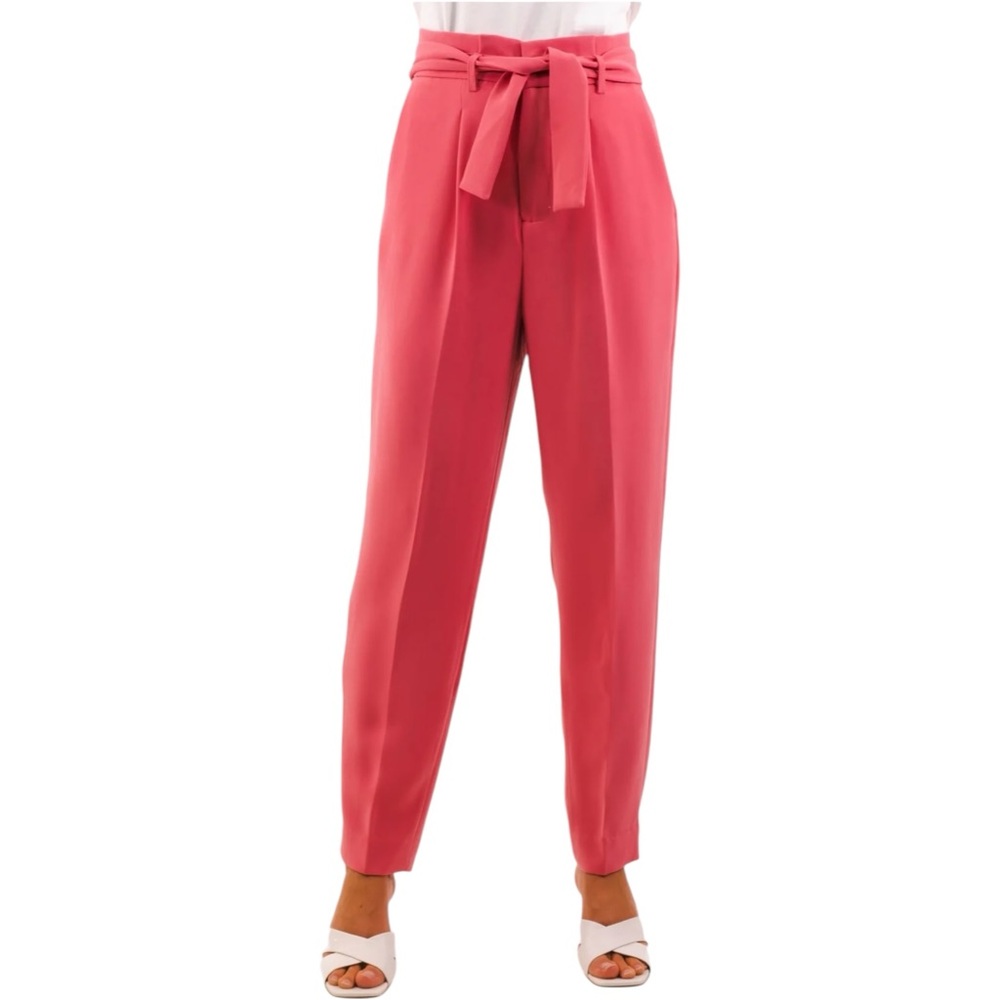 Esqualo Trousers Paperbag City Stretch Fushia Pink NWOT